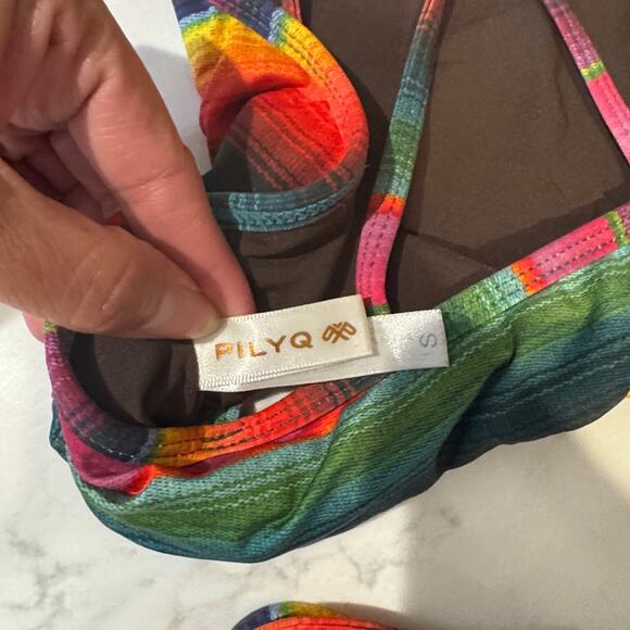 Pilyq PQ Maya Gypsy Halter & Reversible Full Cut Hipster size S bikini bohemian - Picture 8 of 8